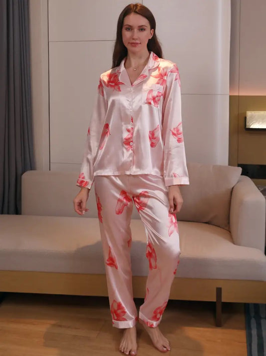 Women's Long Sleeves And Long Pants Pajama Sets