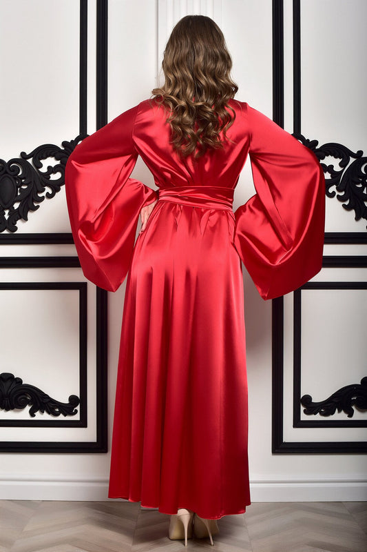 Pack 2 Elegant Solid kimono Long Sleeve House Robe