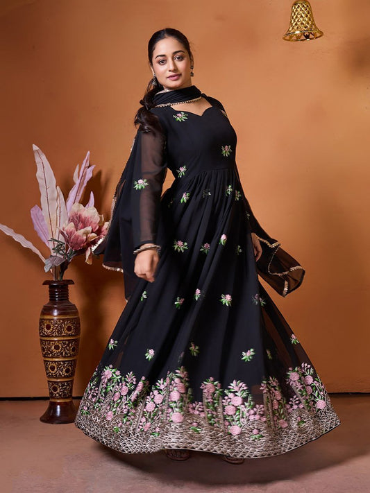 Premium Black Sarita Gown